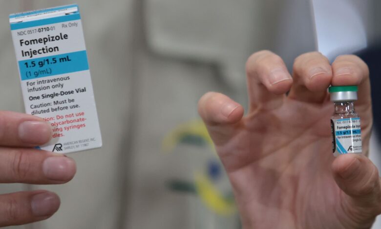 Ministério da Saúde recebe 2,5 mil unidades de fomepizol