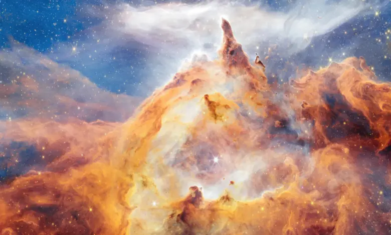 Telescópio Webb revela formação de estrelas na Nebulosa Lobster