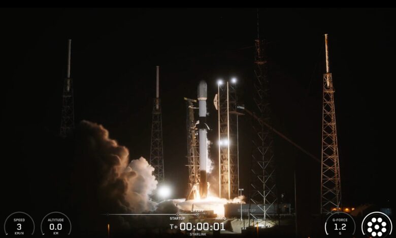 SpaceX lança 28 satélites Starlink e recupera foguete no mar
