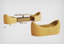 Twiny Sofa revela mesa oculta que transforma brincadeiras