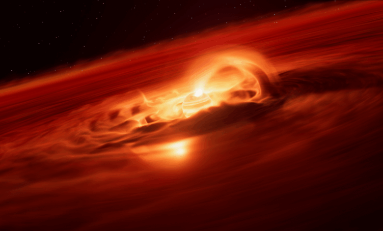 Astronomia revela planeta errante consumindo 6,6 bilhões de toneladas de poeira por segundo